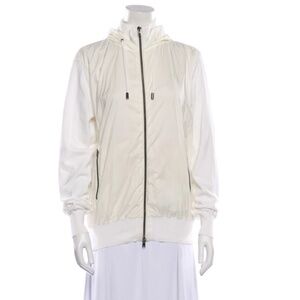 Herno Jacket Size: XS Women's White Zip Up Hooded Jacket